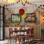 hanging-posters-holi-office