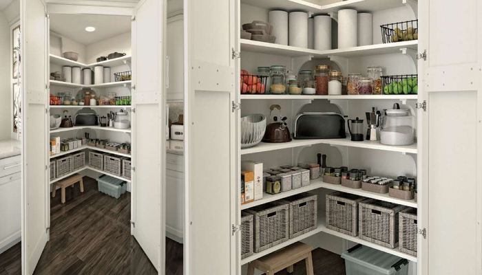 Corner kitchen pantry