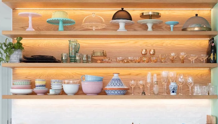 Floating shelves for kitchen