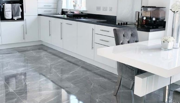 Grey and White Flooring