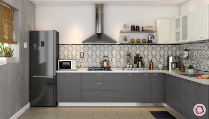 Grey and White Kitchen Cabinets