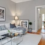 Grey-wall-color-design-living room