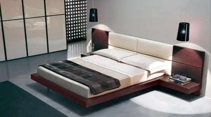 Sleek and Stylish Look floating bed design