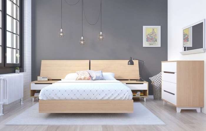 Space-Saving Design Floating Bed Design