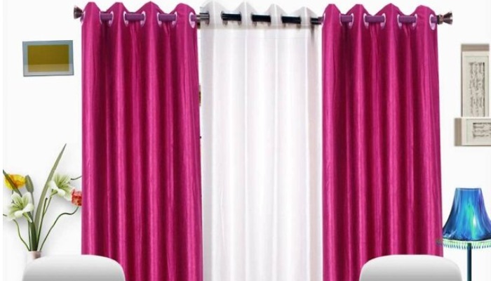 White And Pink Curtain