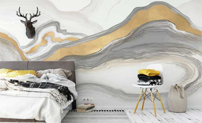 romantic abstract 3d wallpaper designs for bedroom