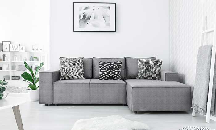 light grey and white colour combination for living room