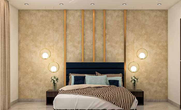 textured bedroom wallpaper design