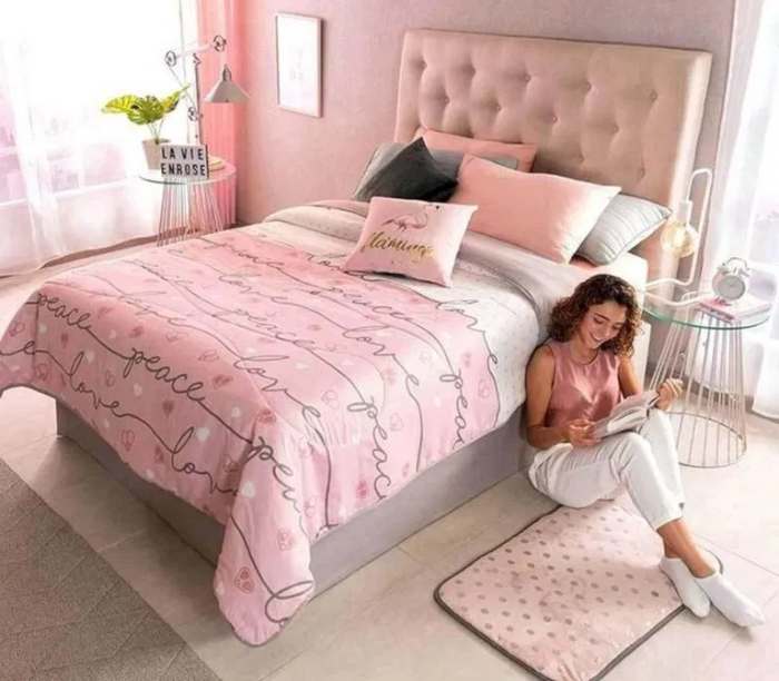 Ideas for beautifying the bedroom in pink