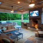 Outdoor Stone Fireplace