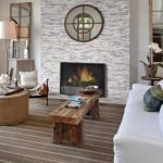 Stacked Stone Fireplace
