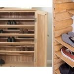 wall mounted shoe wooden
