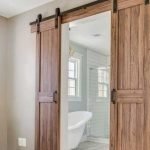 Double Barn door for bathroom