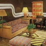 Incorporates geometrical for modern retro living room