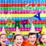 Crackles Pack Foil Square Curtain