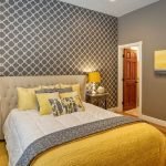 Elegant-yellow and gray bedroom