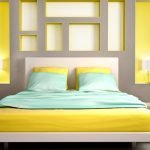 Gray and yellow combination for bedrooms