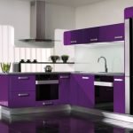 Purple Kitchen Shelves
