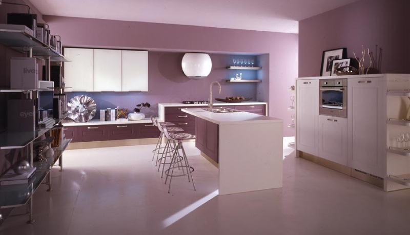 Purple-and-pink-color-kitchen