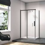 Shower panels with space-saving designs