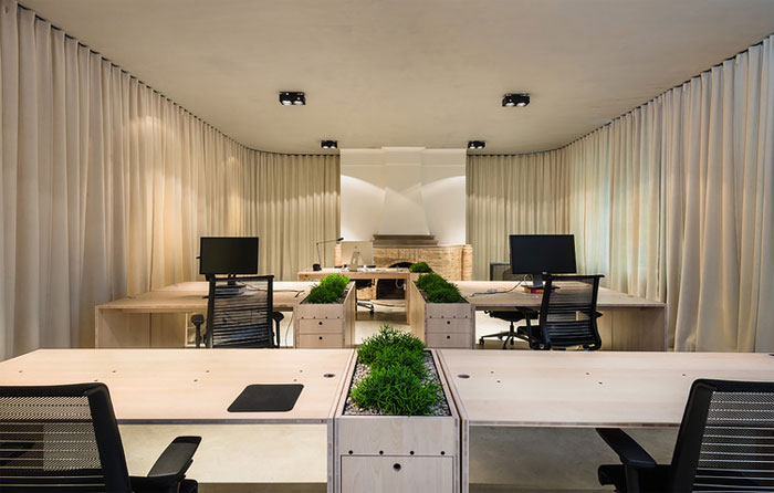 natural office curtain designs