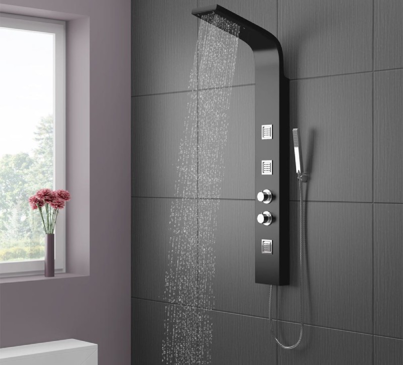  Simple shower panel with straight lines
