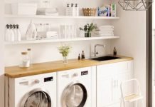 Creative Laundry Room Shelving Idea
