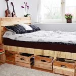 Pallet Bed with Built-in Storage
