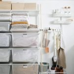 Wall-Mounted Baskets as an Unconventional Storage Solution
