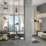 Glass Showcase Designs for Modern Living Room