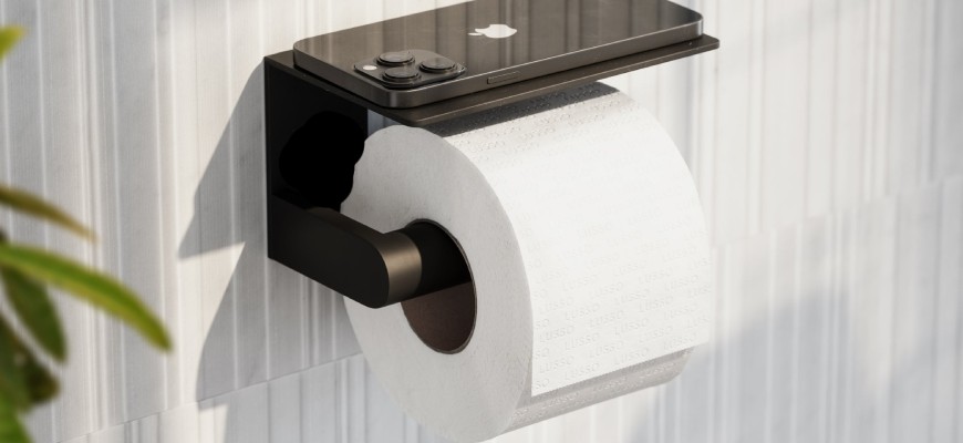 Plastic toilet paper holders