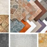 The different areas where different types of tiles can be applied