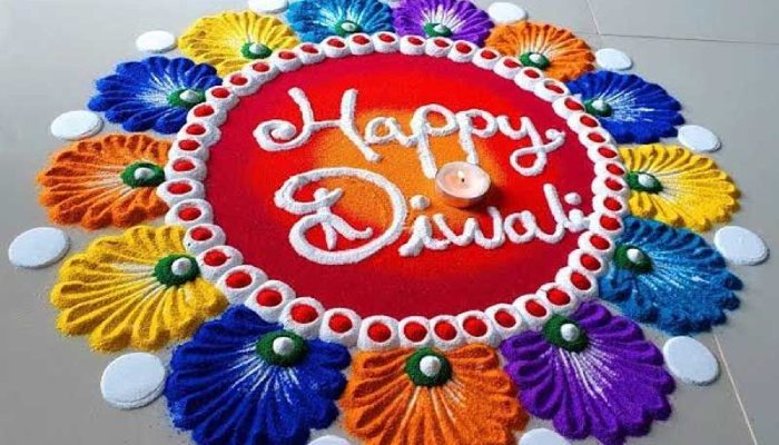 Simple Happy Diwali Rangoli Designs