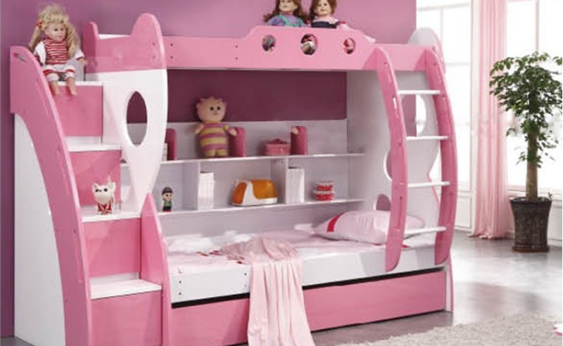 Pink-designer-bunk-bed