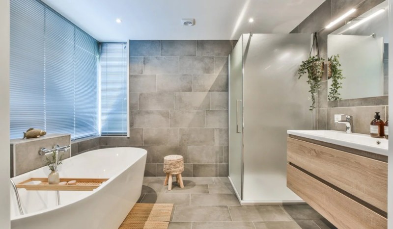 bathtub offers a private space