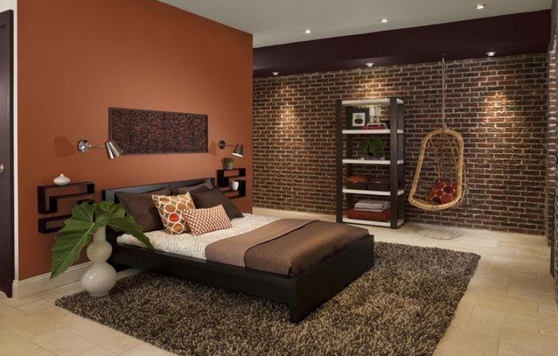 choosing brown two colour combinations for the bedroom