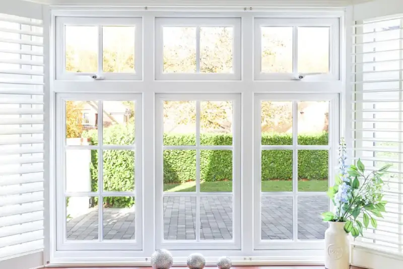 Modern White Double Hung UPVC Window Design
