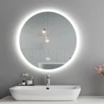 Frameless Mirror with Edge Glow