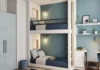 Space-Saving Loft Bed with Desk and Ladder in Smart Kids’ Room Space-Saving Loft Bed with Desk